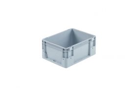 Plastkasse S - 400x300x180 mm u/hå.hul - Grå