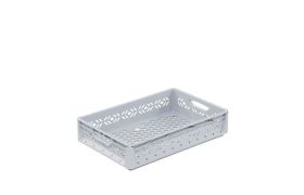 Plastkasse Lightline perf. 600x400x120 mm - grå