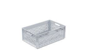 Plastkasse Lightline perf. 600x400x220 mm - grå