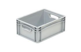 Plastkasse Basicline 400x300x170 mm - Grå