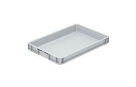 Plastkasse Basicline 600x400x70 mm - Grå