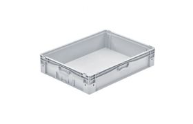 Plastkasse BasicPlus 800x600x175 mm - grå
