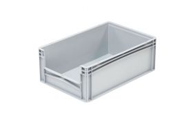 Plastkasse Basicline 600x400x220 mm - Grå