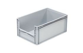 Plastkasse Basicline 600x400x270 mm - Grå