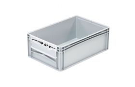 Plastkasse Basicline 600x400x220 mm - Grå