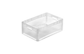Plastkasse transparent - 600x400x220 mm - 46 l.