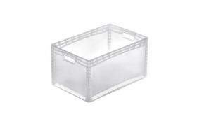 Plastkasse transparent - 600x400x320 mm - 66 l.