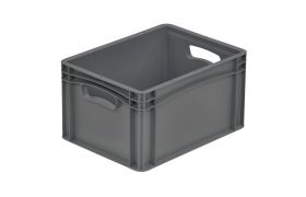 Plastkasse Basicline Eco 400x300x220 mm - Mørkegrå
