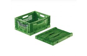 Foldekasse Cleverfresh 400x300x180 mm - grøn/grå 