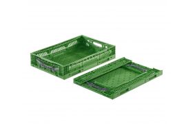 Foldekasse Cleverfresh 600x400x120 mm - grøn/grå