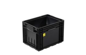 Plastkasse KLT ESD - 400x300x280 mm - sort