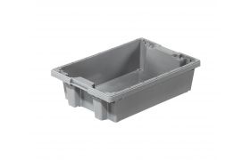 Plastkasse stabelvendbar 600x400x160 mm - grå
