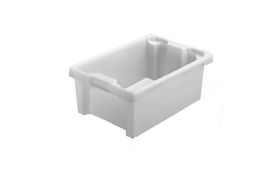 Plastkasse stabelvendbar 600x400x210 mm m/dræn-natur