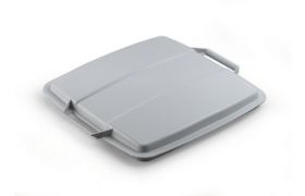 Låg til Plastbeholder 90L 385x395 mm - grå