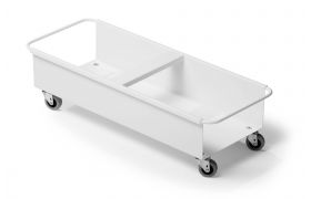 Tralle dobbelt 40 L - Hvid - m/4 drejehjul