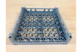 Opvaskekurv 500x500 mm åbne sider - grå