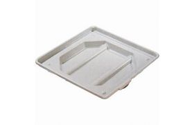 Afdrypningsbakke til tralle - 500x500 mm - grå