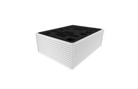 Spildbakke 140L hvid m. rist