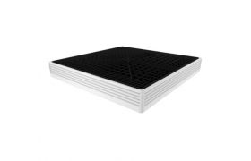 Spildbakke 210 l. hvid m. rist