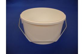 Plastspand 189 - 2,2 L. m/metalh. - Hvid