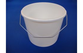 Plastspand 2201 - 3,5 L. m/metalh. - Hvid