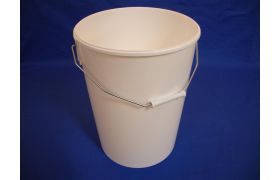Plastspand 480 - 15,9 L. m/metalh. - Hvid