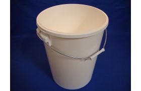Plastspand 9270 - 27,3 L. m/metalh. - Hvid