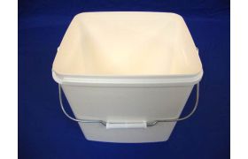 Plastspand 846-13,1 L. m/metalh. - Hvid