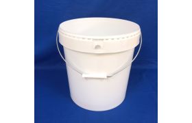 Plastspand 8215 - 21,6 L. m/metalh.- Hvid