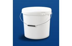 Plastspand HOM20000 - 19,5 L. m/metalh.- Hvid