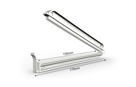 Poseklemme 178/150 mm - hvid