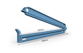 Poseklemme 260/220 mm - blå
