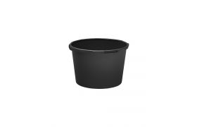 Plastbalje rund genbrugsplast - 90L. - Sort