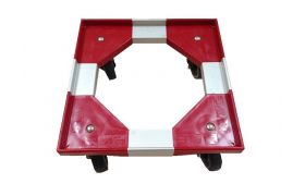 Tralle 405x405 mm - m/4 plastdrejgf - TPE-hj. - Rød