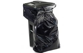 Affaldssæk - til 140L - 920x1445 mm - 40 MY - Sort