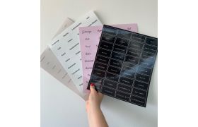 Etiketter til krydderier - Rosa