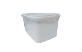 Plastspand 6058 - 5,8 L. - m. plasthank - Hvid