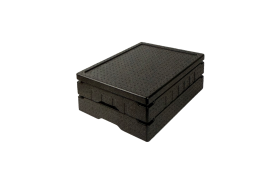 Indsats til termokasse Menu 600x445x82 mm - Sort