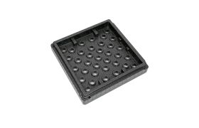 Termokøletop 480x480x80 mm Kage Medi - Sort