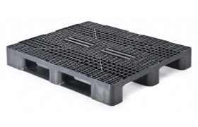 Plastpalle type 1210HR3RR - med 3 meder og kanter