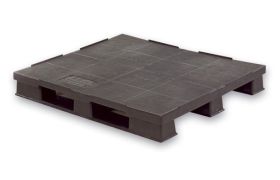 Plastpalle type B1210 regenerat - m. meder og kanter