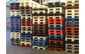 Brugte plastpaller - FUSO 1100x1100 mm