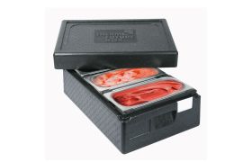 Termokasse 600x400x260 mm Ice Box - Sort