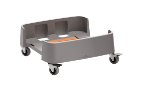 Tralle til 90 L - Grå - m/4 drejehjul