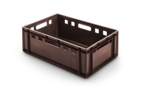 Kødkasse E2 - 600x400x200 mm - Brun