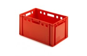 Kødkasse E3 - 600x400x300 mm - Rød