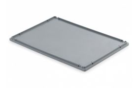 Låg til plastkasse type E - 600x400 mm - Grå
