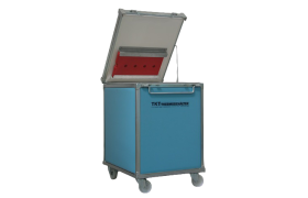 Termoskab 250 L på hjul - 810x660x830 mm - blå