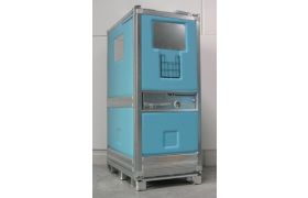 Termoskab 1070 L på fod - 1200x800x2000 mm - blå