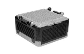 Termofoldekasse EPP - 420x420x240 mm  - grå/sort